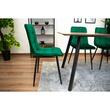 Scaun stil scandinav, Artool, Kara, catifea, metal, verde si negru, 44.5x50.5x87 cm