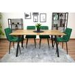 Scaun stil scandinav, Artool, Kara, catifea, metal, verde si negru, 44.5x50.5x87 cm