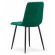 Set 4 scaune stil scandinav, Artool, Kara, catifea, metal, verde si negru, 44.5x50.5x87 cm