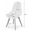 Scaun stil scandinav, Artool, Kito, PP, lemn, gri, 46x54.5x80 cm