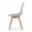 Scaun stil scandinav, Artool, Kito, PP, lemn, gri, 46x54.5x80 cm