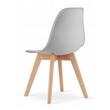 Scaun stil scandinav, Artool, Kito, PP, lemn, gri, 46x54.5x80 cm