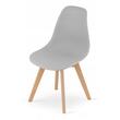 Scaun stil scandinav, Artool, Kito, PP, lemn, gri, 46x54.5x80 cm
