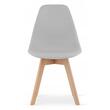 Scaun stil scandinav, Artool, Kito, PP, lemn, gri, 46x54.5x80 cm