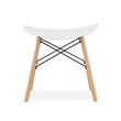 Scaun stil scandinav, Artool, Korfu, fara spatar, PP, lemn, alb, 47.5x36x46.5 cm