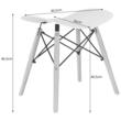 Scaun stil scandinav, Artool, Korfu, fara spatar, PP, lemn, alb, 47.5x36x46.5 cm