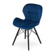 Scaun stil scandinav, Artool, Lago Velvet, catifea, lemn, bleumarin si negru, 47x52x73.5 cm
