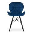 Scaun stil scandinav, Artool, Lago Velvet, catifea, lemn, bleumarin si negru, 47x52x73.5 cm