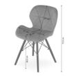 Scaun stil scandinav, Artool, Lago Velvet, catifea, lemn, galben si negru, 47x52x73.5 cm