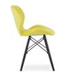 Scaun stil scandinav, Artool, Lago Velvet, catifea, lemn, galben si negru, 47x52x73.5 cm