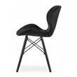 Scaun stil scandinav, Artool, Lago Velvet, catifea, lemn, negru, 47x36x73.5 cm