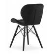 Scaun stil scandinav, Artool, Lago Velvet, catifea, lemn, negru, 47x36x73.5 cm