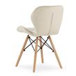 Set 4 scaune stil scandinav, Artool, Lago, catifea, lemn, bej, 47x52x74 cm
