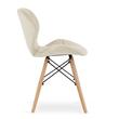 Scaun stil scandinav, Artool, Lago, catifea, lemn, bej, 47x52x74 cm