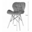 Scaun stil scandinav, Artool, Lago, catifea, lemn, bleumarin, 48x52.5x74 cm