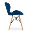 Scaun stil scandinav, Artool, Lago, catifea, lemn, bleumarin, 48x52.5x74 cm