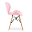 Scaun stil scandinav, Artool, Lago, piele ecologica, lemn, roz, 47x52x73 cm