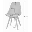 Scaun stil scandinav, Artool, Mark, PP, lemn, alb, 49x43x82 cm