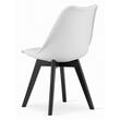 Scaun stil scandinav, Artool, Mark, PP, lemn, alb si negru, 49x55.5x82.5 cm