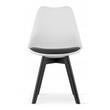Scaun stil scandinav, Artool, Mark, PP, lemn, alb si negru, perna neagra, 49x43x82 cm