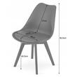 Scaun stil scandinav, Artool, Mark, PP, lemn, gri si negru, 49x55.5x82.5 cm