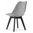 Scaun stil scandinav, Artool, Mark, PP, lemn, gri si negru, 49x55.5x82.5 cm