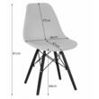 Scaune stil scandinav, set 4 buc, Artool, Osaka, PP, lemn, cafeniu, 46x54x81 cm