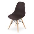 Scaune stil scandinav, set 4 buc, Artool, Osaka, PP, lemn, cafeniu, 46x54x81 cm