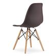 Scaune stil scandinav, set 4 buc, Artool, Osaka, PP, lemn, cafeniu, 46x54x81 cm