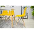 Scaun stil scandinav, Artool, Osaka, PP, lemn, galben, 46x54x81 cm