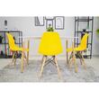 Scaun stil scandinav, Artool, Osaka, PP, lemn, galben, 46x54x81 cm
