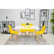 Scaun stil scandinav, Artool, Osaka, PP, lemn, galben, 46x54x81 cm
