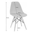 Scaun stil scandinav, Artool, Osaka, PP, lemn, galben, 46x54x81 cm
