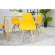 Scaun stil scandinav, Artool, Osaka, PP, lemn, galben, 46x54x81 cm
