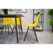 Scaun stil scandinav, Artool, Osaka, PP, lemn, galben si negru, 46x54x81 cm
