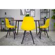 Scaun stil scandinav, Artool, Osaka, PP, lemn, galben si negru, 46x54x81 cm