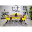 Scaun stil scandinav, Artool, Osaka, PP, lemn, galben si negru, 46x54x81 cm