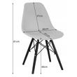 Scaun stil scandinav, Artool, Osaka, PP, lemn, galben si negru, 46x54x81 cm