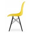 Scaun stil scandinav, Artool, Osaka, PP, lemn, galben si negru, 46x54x81 cm