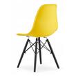 Scaun stil scandinav, Artool, Osaka, PP, lemn, galben si negru, 46x54x81 cm