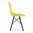 Scaun stil scandinav, Artool, Osaka, PP, lemn, galben si negru, 46x54x81 cm