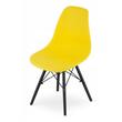 Scaun stil scandinav, Artool, Osaka, PP, lemn, galben si negru, 46x54x81 cm