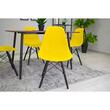 Scaun stil scandinav, Artool, Osaka, PP, lemn, galben si negru, 46x54x81 cm