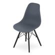 Scaun stil scandinav, Artool, Osaka, PP, lemn, gri inchis si negru, 46x54x81 cm