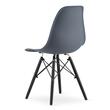 Scaun stil scandinav, Artool, Osaka, PP, lemn, gri inchis si negru, 46x54x81 cm