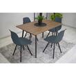 Scaun stil scandinav, Artool, Osaka, PP, lemn, gri inchis si negru, 46x54x81 cm
