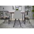 Scaune stil scandinav, set 4 buc, Artool, Osaka, PP, lemn, gri si negru, 46x54x81 cm