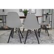 Scaune stil scandinav, set 4 buc, Artool, Osaka, PP, lemn, gri si negru, 46x54x81 cm