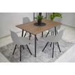 Scaune stil scandinav, set 4 buc, Artool, Osaka, PP, lemn, gri si negru, 46x54x81 cm