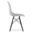 Scaune stil scandinav, set 4 buc, Artool, Osaka, PP, lemn, gri si negru, 46x54x81 cm